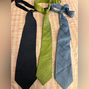 (3) Silk ties Egara, tongue tied, saks 5th Ave